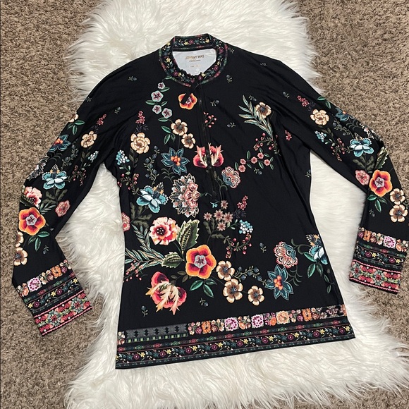 Johnny Was Ardy Floral Long Sleeve Surf Top - Picture 7 of 13